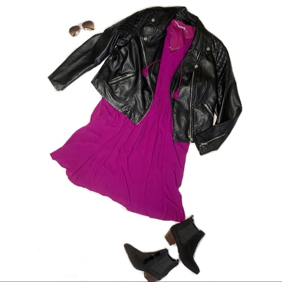 NWT Old Navy Fuchsia Sleeveless Dress Sz 2x Plus - Picture 1 of 7